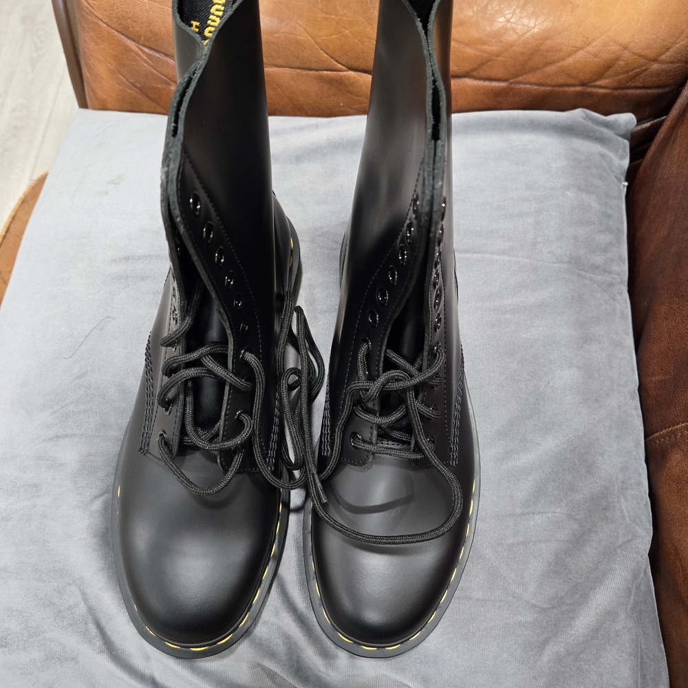 Dr. Martens 1490 Black Leather Boots - Picture 7 of 9